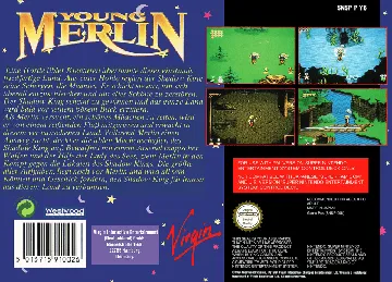 Young Merlin (Europe) box cover back